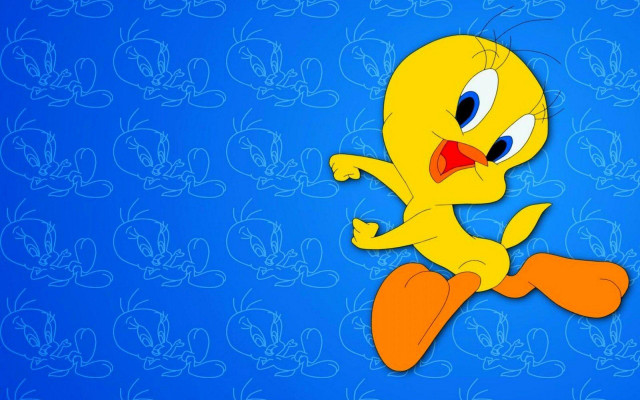 Cartoon character blue background yellow #2 free wallpaper for desktop - medium preview image
