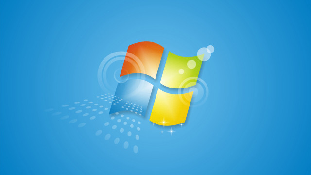 Windows logo blue bubbles side free wallpaper for desktop - medium preview image
