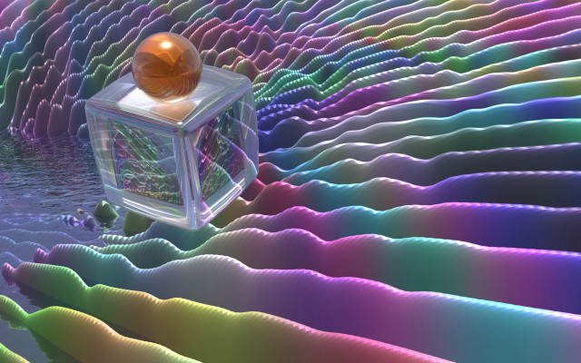 Colorful lantern ball box tabletop free wallpaper for desktop - medium preview image