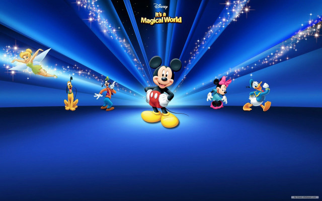 Mickey mouse wallpaper characters blue free wallpaper for desktop - medium preview image