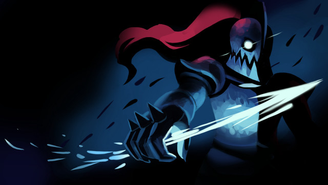 Cartoon sword glowing eye dark free wallpaper for desktop - medium preview image