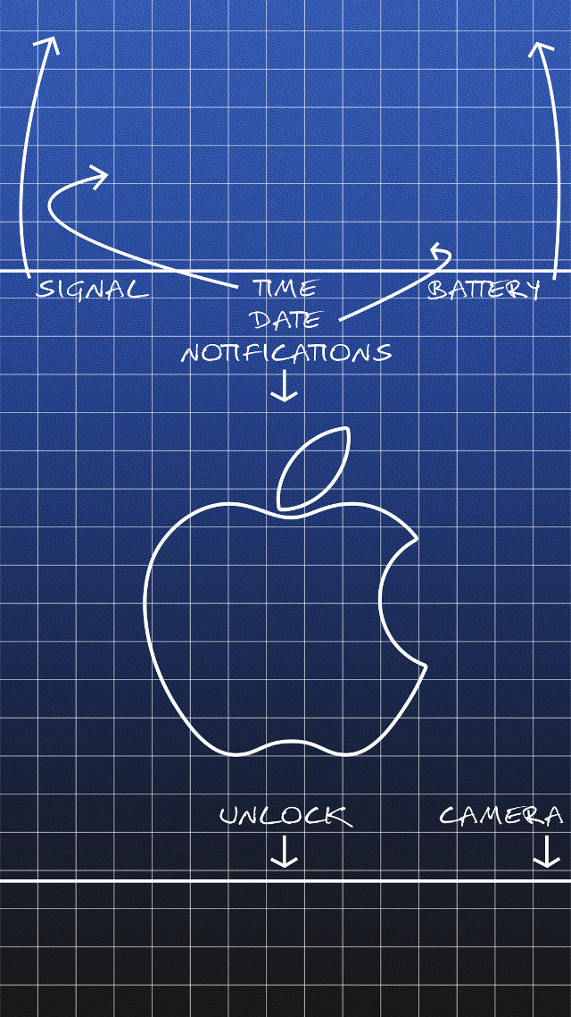 Blueprint apple arrows labels top free wallpaper for mobile - medium preview image