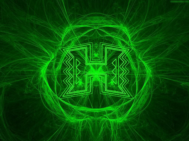 Green abstract background letter h free wallpaper for desktop - medium preview image