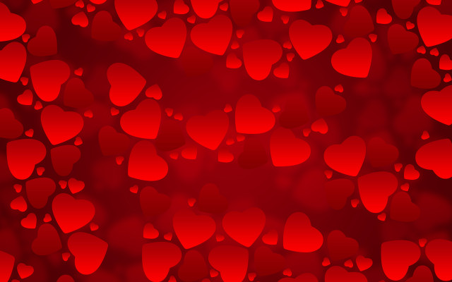 Red background hearts pattern repeat #2 free wallpaper for desktop - medium preview image