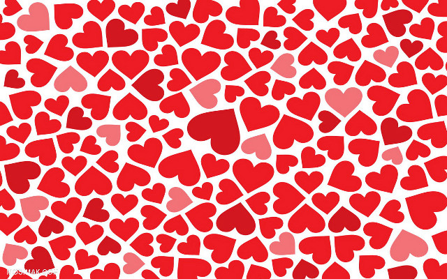Hearts white background red pink free wallpaper for desktop - medium preview image