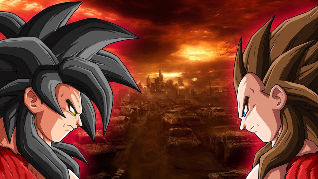 Young gohans facing sunset sky free wallpaper for desktop - medium preview image