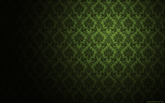 Dark green flower pattern black free wallpaper for desktop - medium preview image