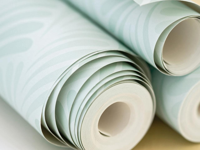 Rolled paper tabletop white blue free wallpaper for desktop - medium preview image