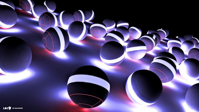 Balls lights room black background free wallpaper for desktop - medium preview image