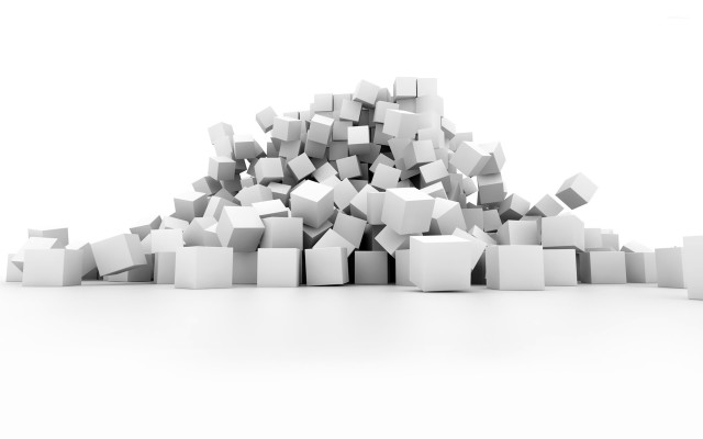Pile cubes white floor wall free wallpaper for desktop - medium preview image