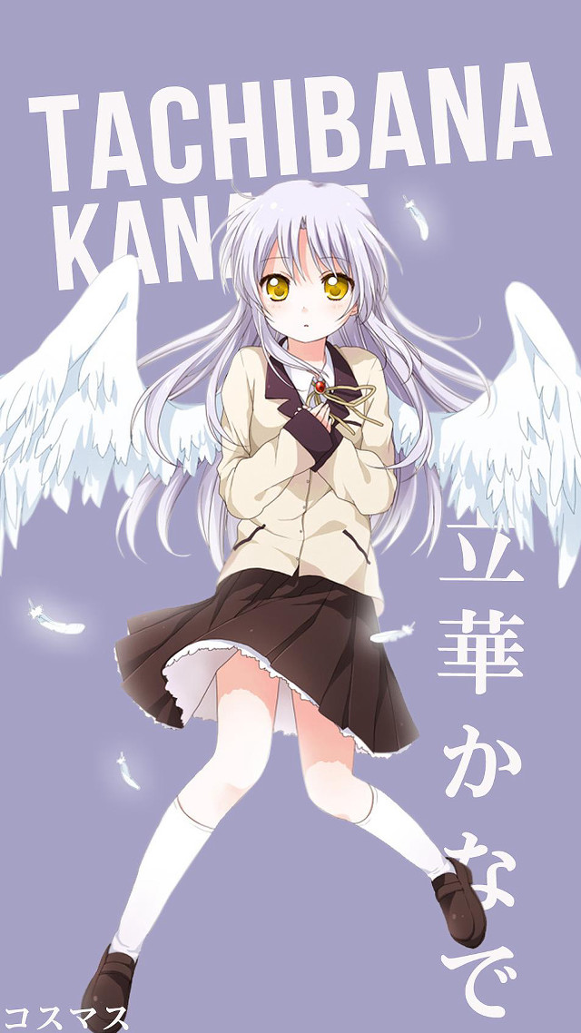 Girl angel wings school uniform free wallpaper for mobile - medium preview image