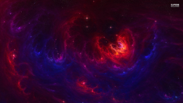 Colorful space stars red blue #2 free wallpaper for desktop - medium preview image