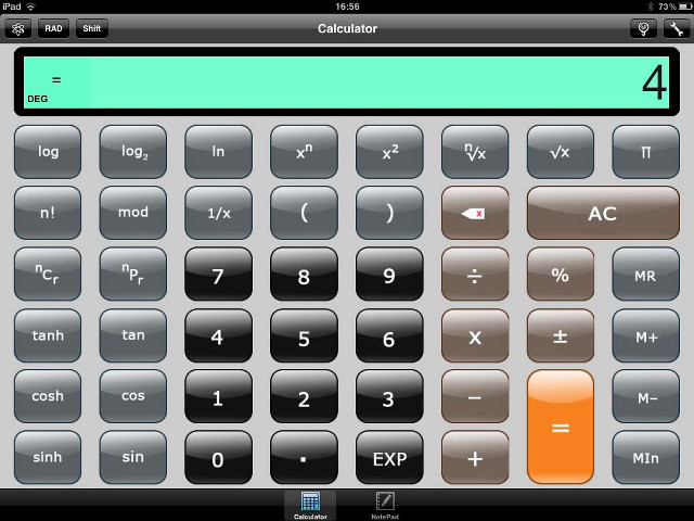 Calculator green screen numbers yellow free wallpaper for desktop - medium preview image