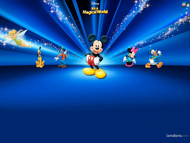 Mickey mouse wallpaper characters blue #3 free wallpaper for desktop - medium preview image