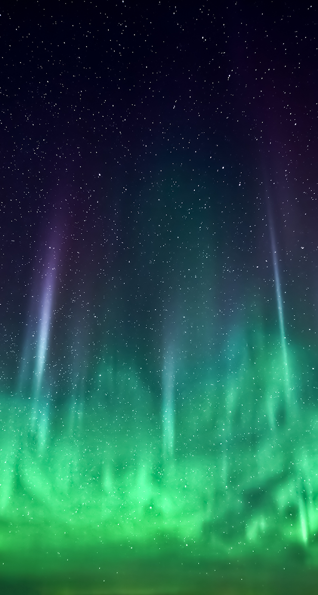 Green purple aurora borealis sky free wallpaper for mobile - medium preview image