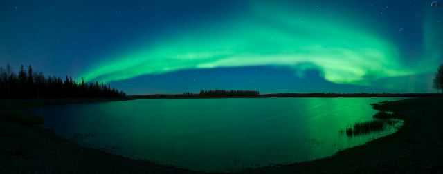 Green aurora borealis lake night #3 free wallpaper for desktop - medium preview image