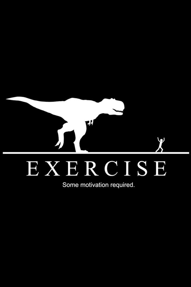 Black white logo dinosaur exercise free wallpaper for mobile - medium preview image