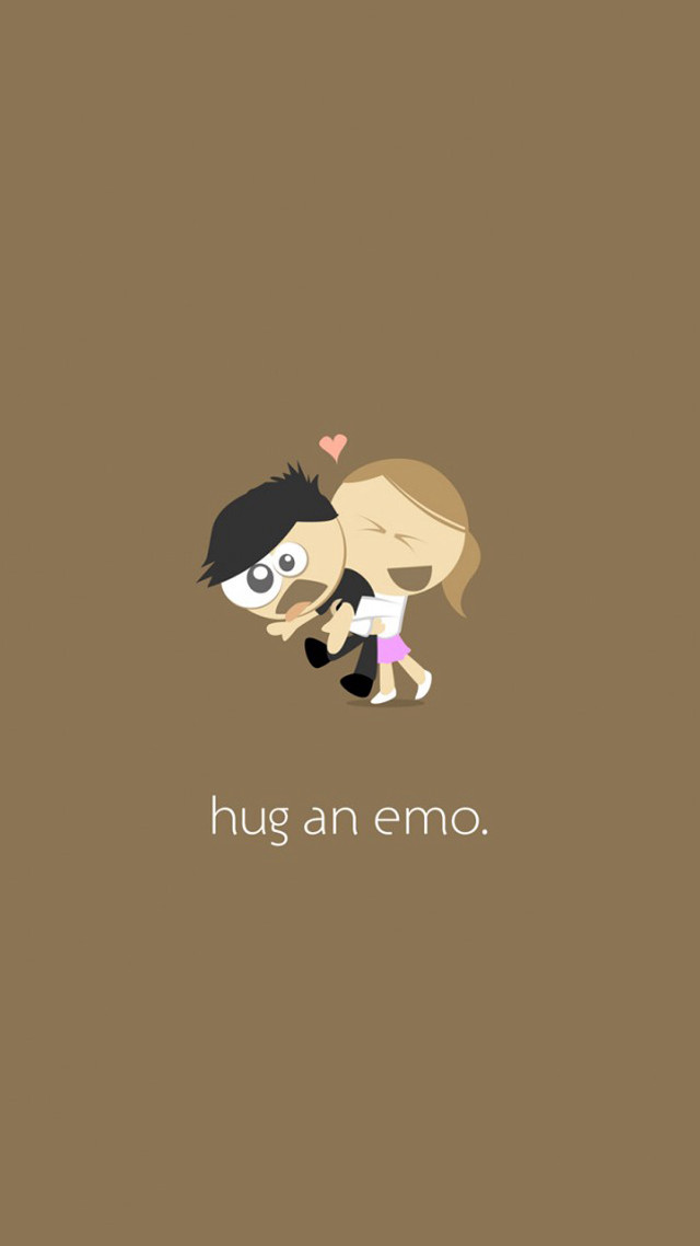 Couple hugging hug an emo free wallpaper for mobile - medium preview image