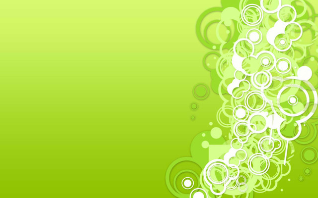 Green background circles bubbles side free wallpaper for desktop - medium preview image