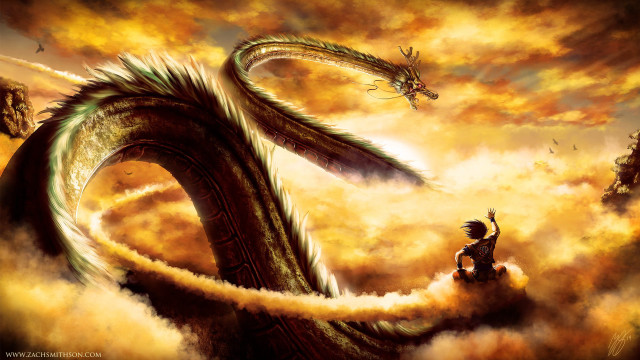 Dragon flying man horse clouds #2 free wallpaper for desktop - medium preview image