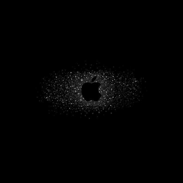 Black apple hologram astronaut moon free wallpaper for tablet - medium preview image