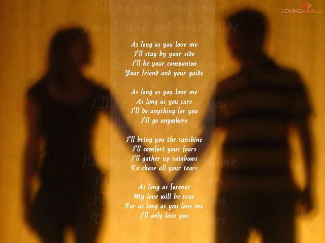 Couple poem wall shadow standing free wallpaper for desktop - medium preview image