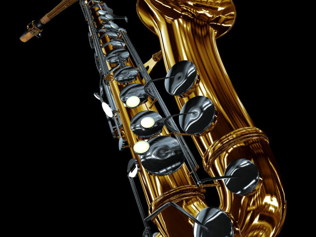 Saxophone black background gold case free wallpaper for desktop - medium preview image