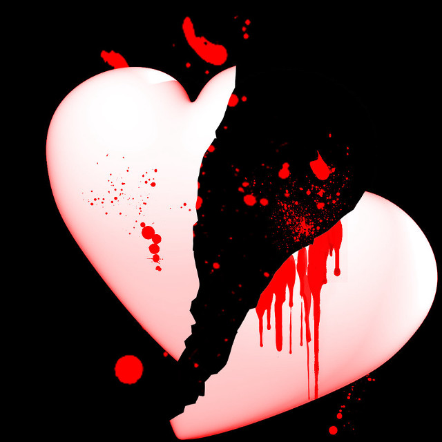 Heart blood dripping knife sticking free wallpaper for tablet - medium preview image
