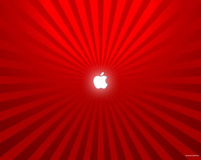 Red apple logo pop art free wallpaper for desktop - medium preview image