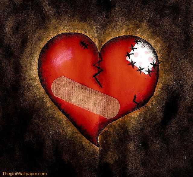 Broken heart plaster patch paper #3 free wallpaper for tablet - medium preview image