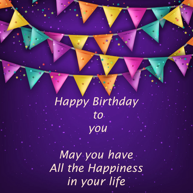 Birthday card bunting flags message free wallpaper for tablet - medium preview image