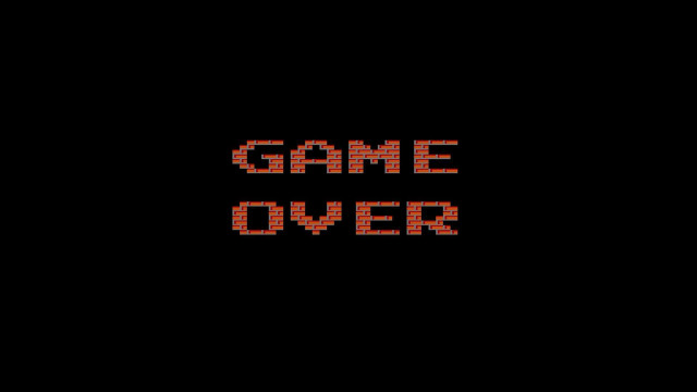 Game over red text black free wallpaper for desktop - medium preview image