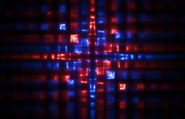 Cross squares red blue background free wallpaper for desktop - medium preview image