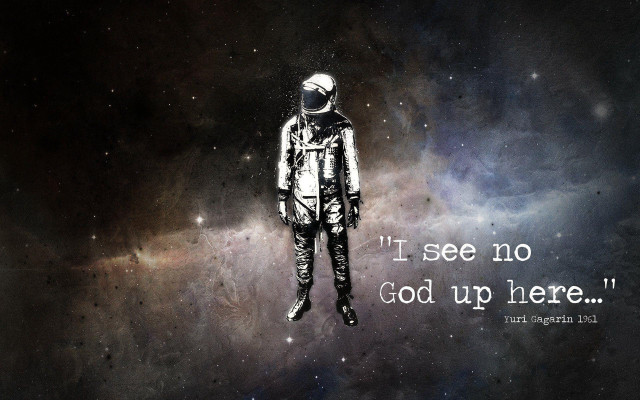 Man space suit quote stars #2 free wallpaper for desktop - medium preview image