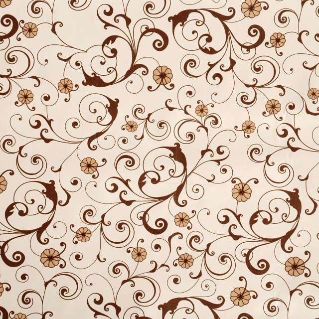 White background brown swirls flowers free wallpaper for tablet - medium preview image