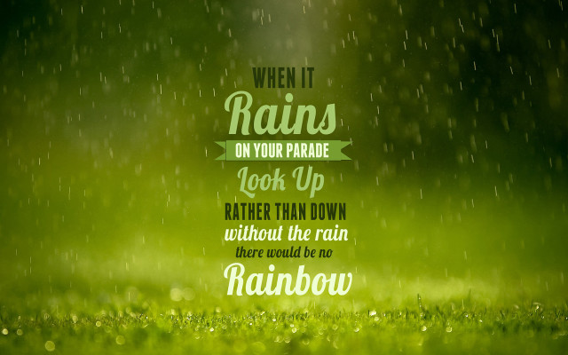 Green grass field rain quote free wallpaper for desktop - medium preview image