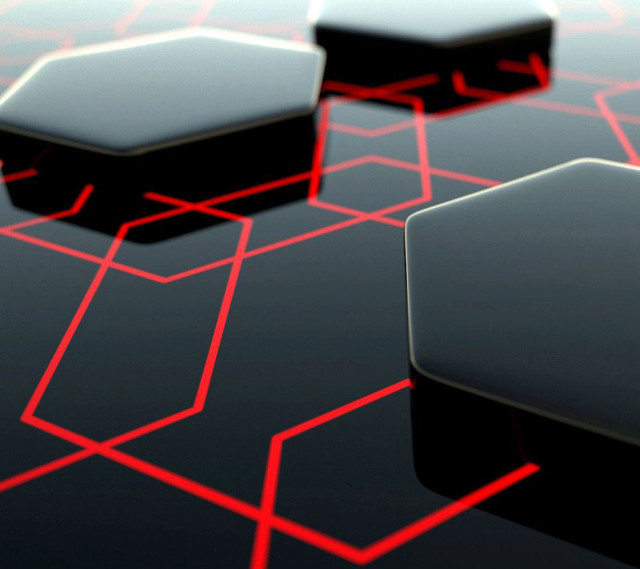 Black red hexagonal background shapes free wallpaper for tablet - medium preview image