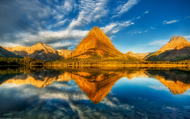Mountain reflection lake background blue #2 free wallpaper for desktop - medium preview image