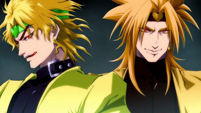 Blonde anime boys serious green free wallpaper for desktop - medium preview image