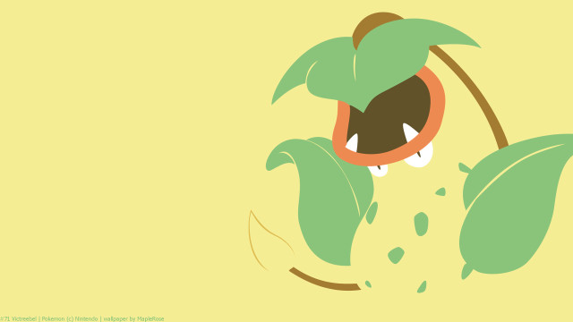 Cartoon character plant mouth yellow free wallpaper for desktop - medium preview image