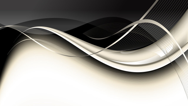 Black white abstract wavy stripe #2 free wallpaper for desktop - medium preview image