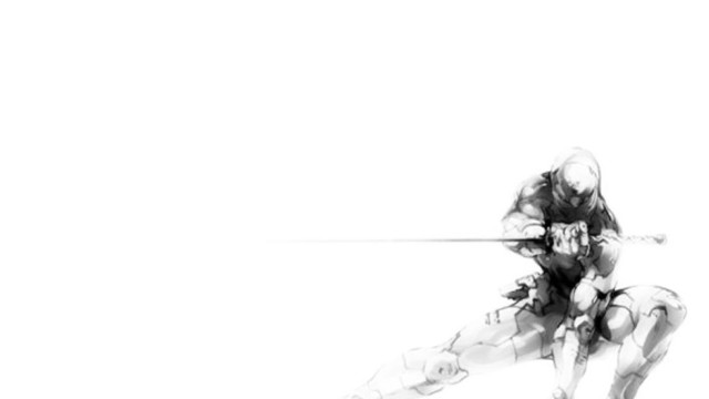 Kneeling person sword white background free wallpaper for desktop - medium preview image