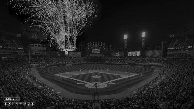 Baseball stadium fireworks crowd night free wallpaper for desktop - medium preview image