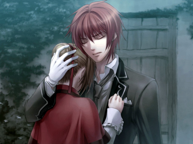 Man woman tree building door free wallpaper for desktop - medium preview image