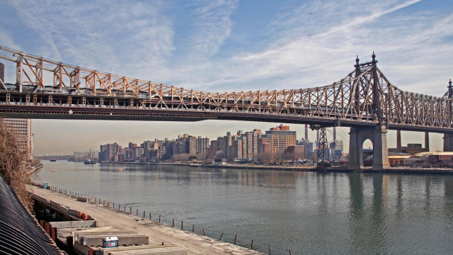 Bridge river city train water free wallpaper for desktop - medium preview image