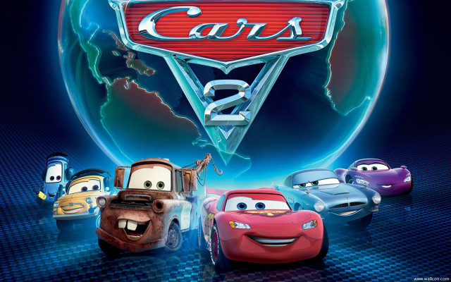 Cartoon character cars world globe free wallpaper for desktop - medium preview image