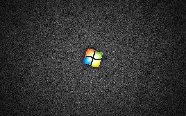 Windows logo black background white free wallpaper for desktop - medium preview image