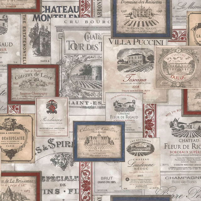 Wine labels wall variety display free wallpaper for tablet - medium preview image