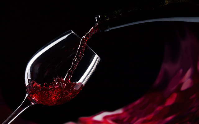 Wineglass redwine blackbackground redswirl photorealism #2 free wallpaper for desktop - medium preview image