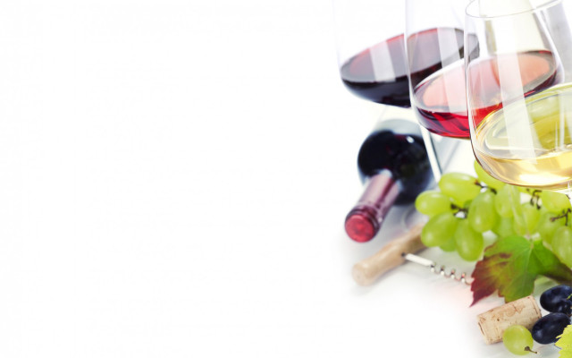 Wine glasses grapes wine bottles free wallpaper for desktop - medium preview image